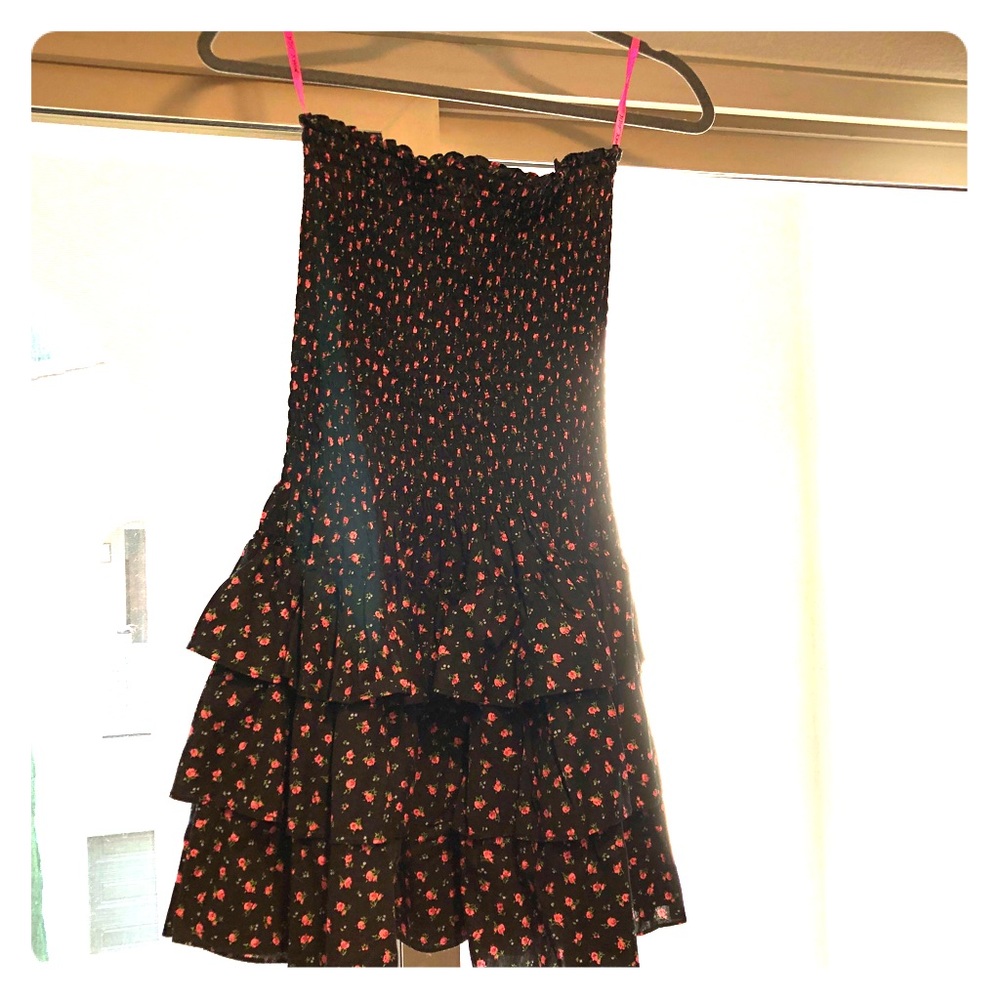 Betsy Johnson Pink Rosebud Strapless dress